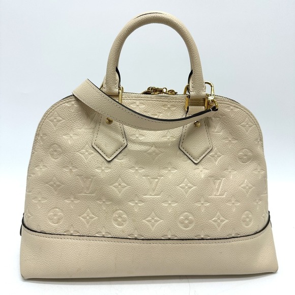 Louis Vuitton Monogram Implant Neo Alma PM Handbag Tourtrell Creme - Picture 1 of 8